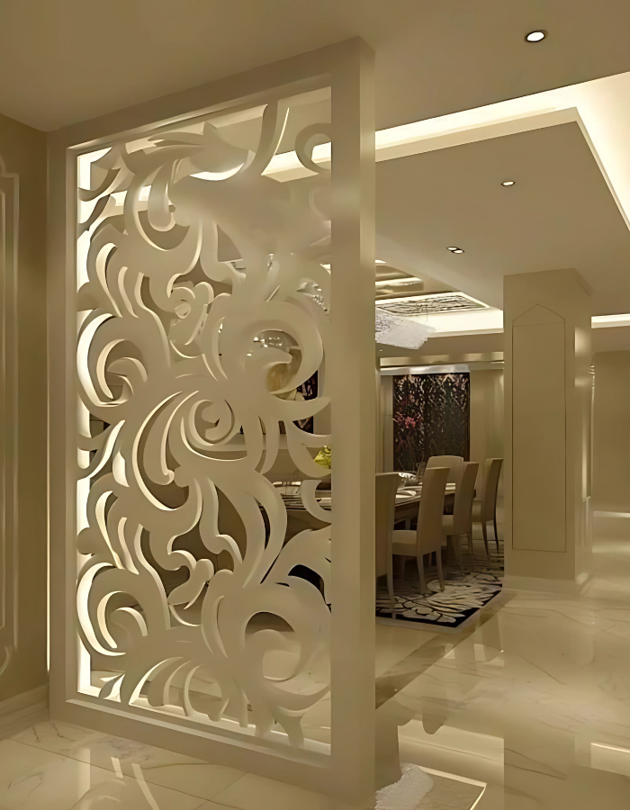 Decorative CNC partition panels for contemporary interiors in Bangalore