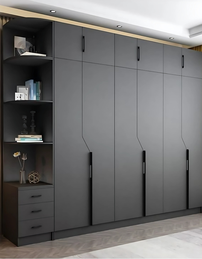 Contemporary wardrobe with matte laminate finish for modern homes in Bangalore